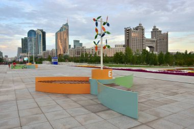 Görünümünde Astana, Kazakistan, Expo 2017 dizi başkenti