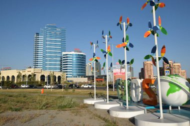 Görünümünde Astana, Kazakistan, Expo 2017 dizi başkenti