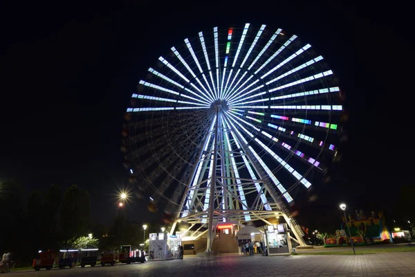 Vista Nocturna Astana Capital Kazajstán Sede Expo 2017 — Foto de Stock