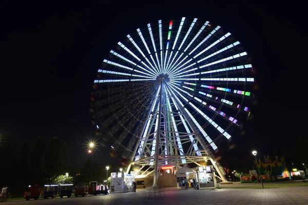 Vista Notturna Astana Capitale Del Kazakistan Ospite Dell Expo 2017 — Foto Stock