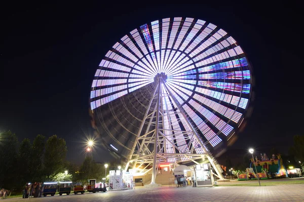 Éjszakai Kilátással Astana Kazahsztán Fővárosa Házigazdája Expo 2017 — Stock Fotó