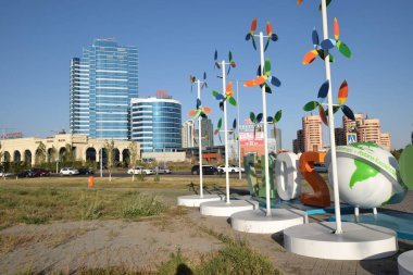 Görünümünde Astana, Kazakistan, Expo 2017 dizi başkenti