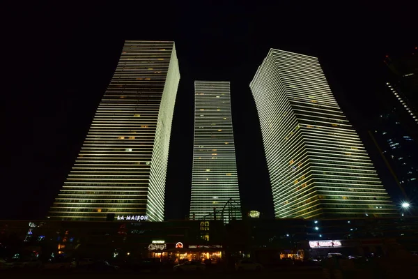 Vista Nocturna Astana Capital Kazajstán Sede Expo 2017 —  Fotos de Stock