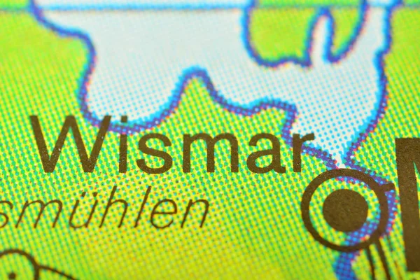 Nombre Ciudad Wismar Germany Mapa — Foto de Stock