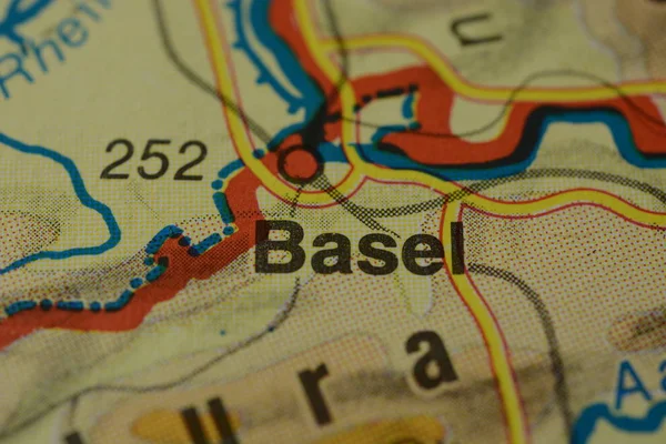 City name BASEL, Switzerland, on the map