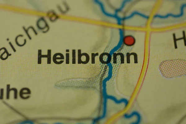 Nombre Ciudad Heilbronn Germany Mapa — Foto de Stock