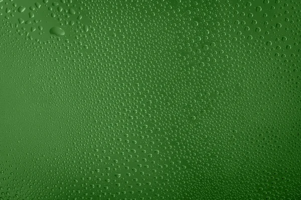 Gotas Agua Verde Sobre Fondo Abstracto Color Verde — Foto de Stock