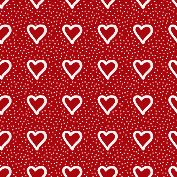 cute seamless pattern with hearts and stars, Pattern can be used