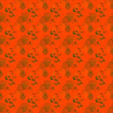 Küçük çiçekteki sevimli çiçek deseni. Rastgele dağıtılmış motifler