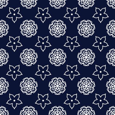 Mavi karo desenli ve çiçekli süslemeleri yok. Çiçek Metni