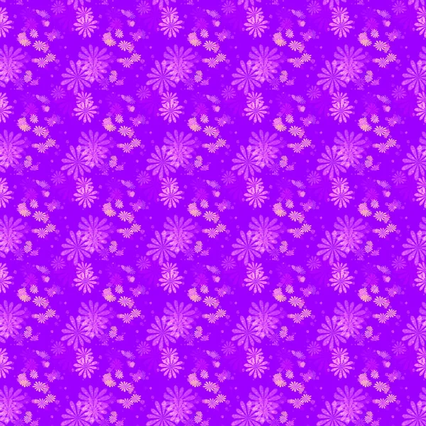 Padrão floral roxo na flor pequena. Motivos rand espalhados — Fotografia de Stock