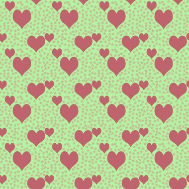 kırmızı ve yeşil desensiz kalpler sevgililer günü şablonu b