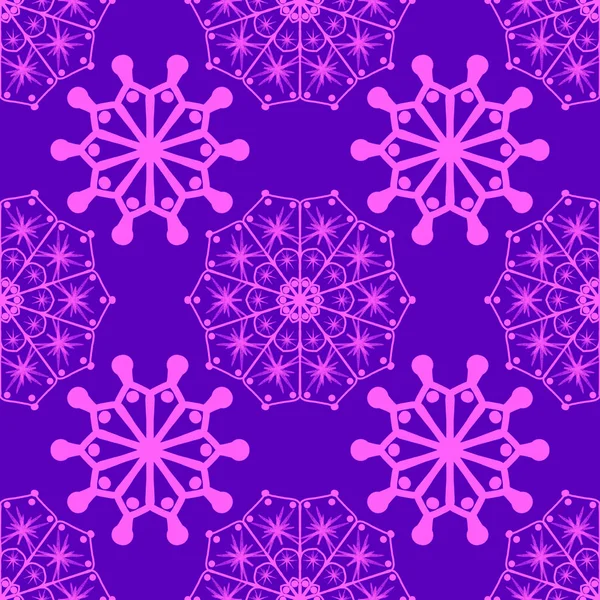 Repeating Background Purple Tile Pattern Seamless Pink Floral Ornaments Flower — Stock Photo, Image