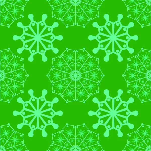 Green tile pattern  seamless with floral ornaments. Flower Textu — Stock Photo, Image