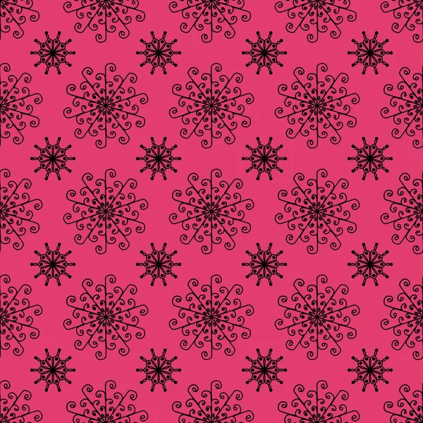 花の装飾品とシームレスにピンクのタイルパターン。花テキスター — ストック写真
