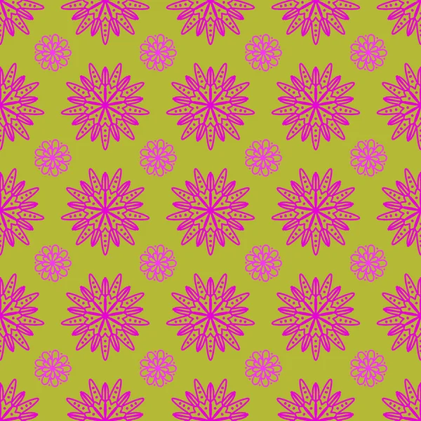 Żółty Wzór Płytek Bez Szwu Różowymi Ozdobami Kwiatowymi Tapety Kuchennej — Zdjęcie stockowe