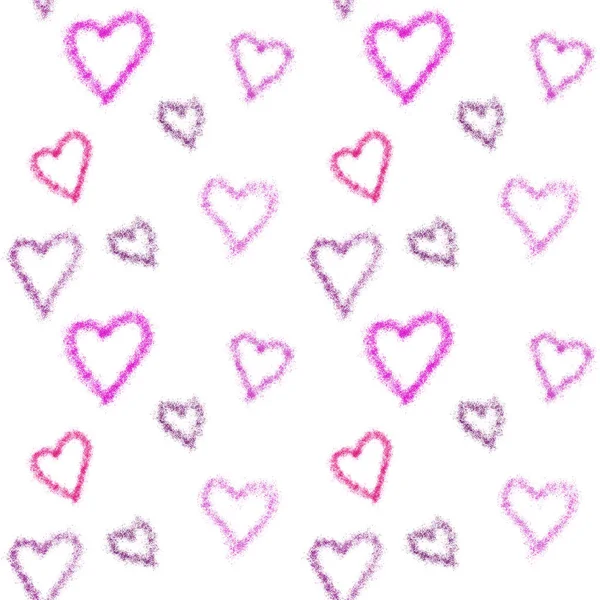 Watercolor hearts seamless background  pattern. Colorful waterco — 스톡 사진