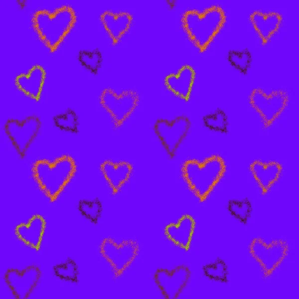 Acquerello cuori senza soluzione di continuità sfondo Pattern.Purple acquerello — Foto Stock