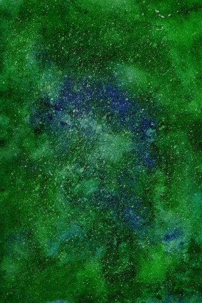 Abstract background, hand-painted texture, green and blue waterc
