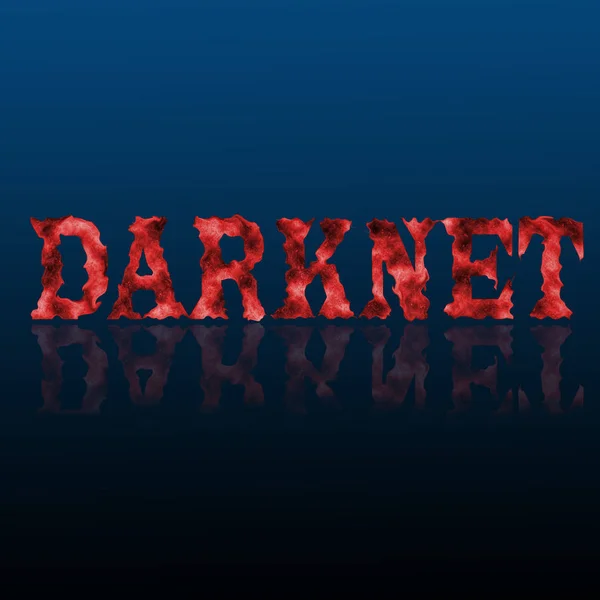 流血の碑文 Darknet 濃い青の背景にダークネットテキストの単語 ダークネットワードクラウドの概念 — ストック写真