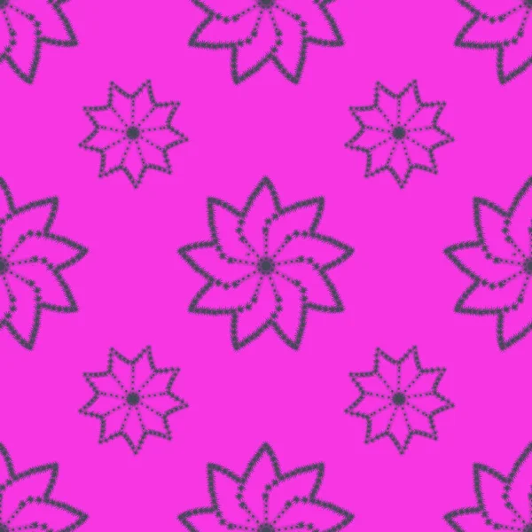 花飾りでシームレスにタイルパターン キッチンの壁紙やバスルームの床のための花のテクスチャ 包装紙 ピンクの背景 ファブリックプリント ウェブページの背景 壁紙として使用できます — ストック写真