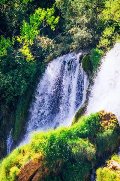 Kravice Wasserfall Fluss Trebizat Bosnien Und Herzegowina Herbst Naturwunder Bosnien — Stockfoto