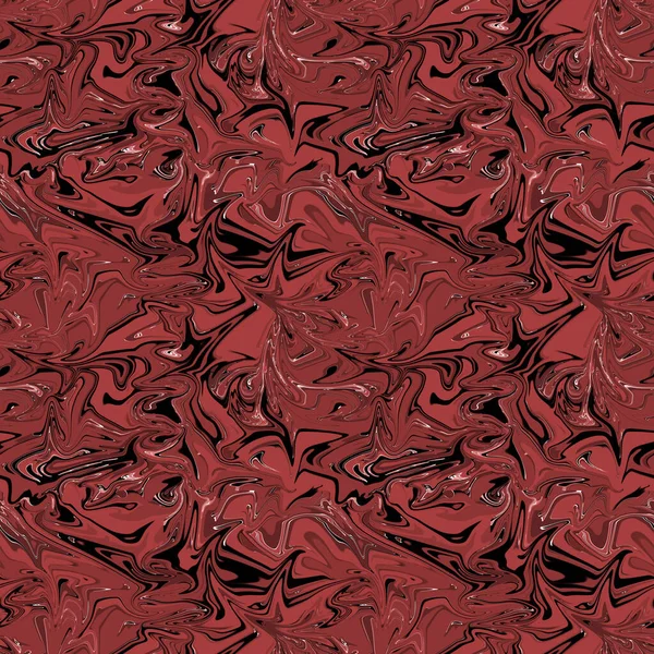Håndtegnet Tekstur Med Flydende Maling Rød Abstrakt Marmor Sømløse Mønster - Stock-foto