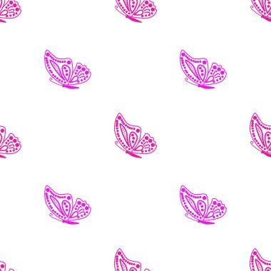 Kusursuz desen, kumaş ve dekor için kelebek sanat arka plan tasarımı. Duvar kağıdı, hediye kağıdı, şablon dolguları, web sayfası arka planı, bahar ve yaz tebrik kartları için mükemmel.