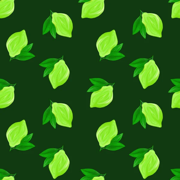Nahtloses Lindfarbenes Muster Auf Dunkelgrünem Hintergrund Das Nahtlose Muster Aus — Stockfoto