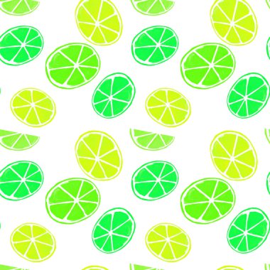 Gouache narenciye desenli. Beyaz arka planda el boyası taze olgun yaz limon meyveleri. Portakallar, limonlar ve limonlar, izole edilmiş. Renkli sağlıklı yiyecek sanat baskısı.