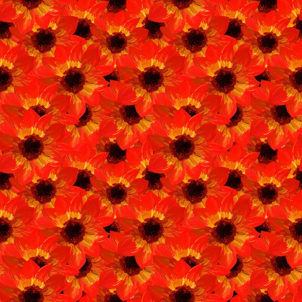 キャスターのシームレスなパターン グワッシュペイントのシームレスな花のパターン デザインと装飾のための美しいオリジナルパターン — ストック写真