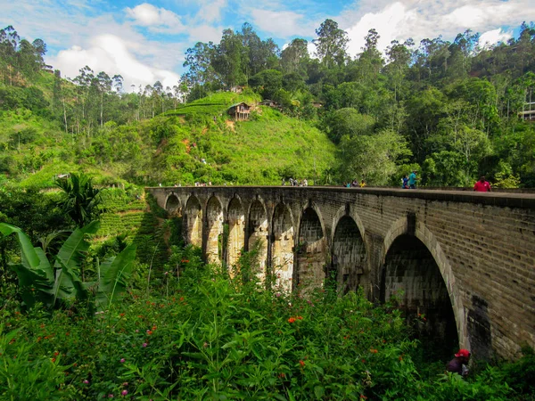 Neun Bögen Brücke Demodara Nahe Ella Stadt Sri Lanka — Stockfoto
