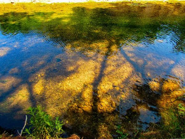 Зеленый Ландшафт Река Древнего Города Олимп Анталье Турция — стоковое фото