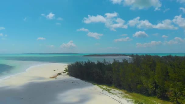 Arenito Branco Vazio Sem Fim Punta Sebaring Balabac Paisagem Aérea — Vídeo de Stock