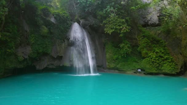 Kawasan Falls Mountain Gorge Tropical Jungle Cebu Island Philippines Waterfall — Stock Video