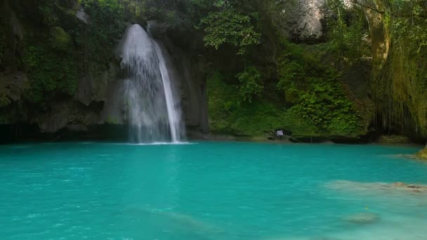 Kawasan Falls Een Bergkloof Bij Tropische Jungle Van Cebu Island — Stockvideo