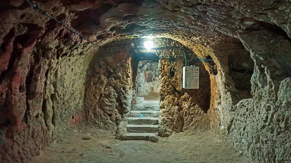 Alte Mehrstöckige Höhle Derinkuyu Unterirdische Stadt Kappadokien Türkei — Stockfoto