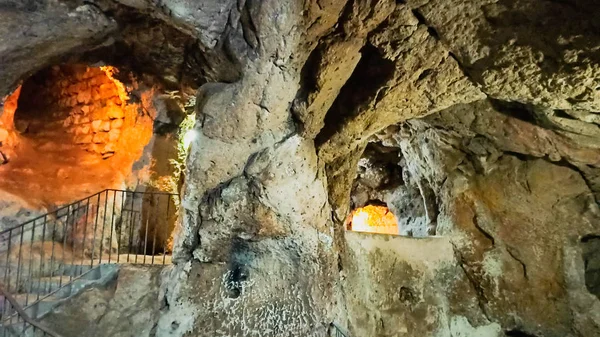 Antiga Caverna Multi Nível Derinkuyu Underground City Capadócia Turquia — Fotografia de Stock