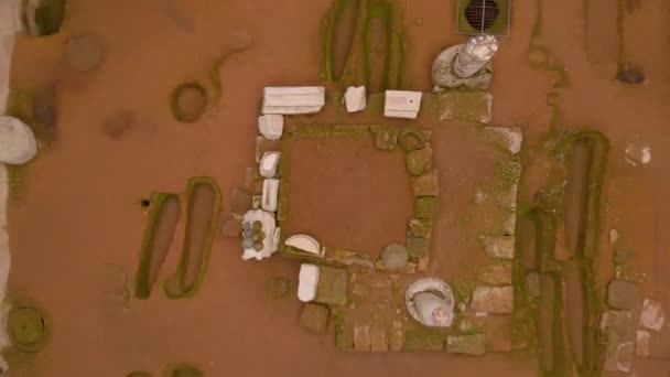 Vue Aérienne Monastère Grotte Gumusler Ancien Monastère Rupestre Entouré Murs — Video