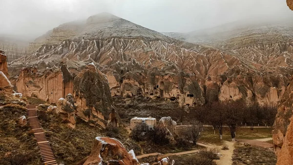 Cave Houses Monasteries Carved Tufa Rocks Zelve Open Air Museum — 스톡 사진