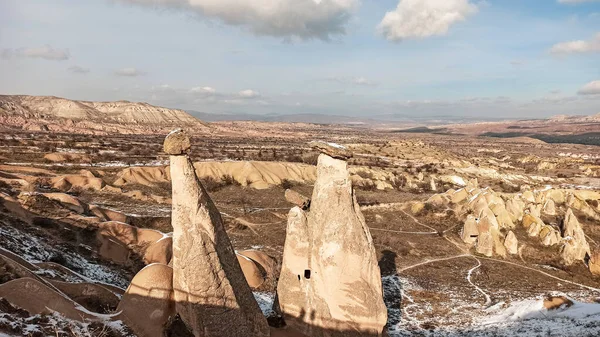 Three Beauties Three Graces Unusual Volcanic Rock Formation Cappadocia Most — Stock Photo, Image