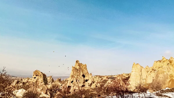 터키의 카파도키아에 화산암을 — 스톡 사진