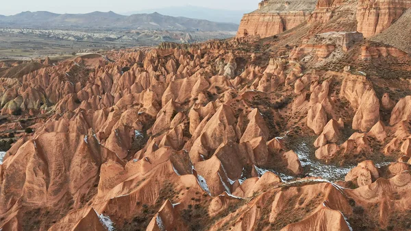 Valle Rojo Capadocia Turquía Paisaje Volcánico Único Formaciones Rocosas Geológicas —  Fotos de Stock