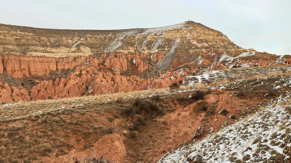 Czerwona Dolina Kapadocji Turcja Unikalny Wulkaniczny Krajobraz Geologiczne Formacje Skalne — Zdjęcie stockowe