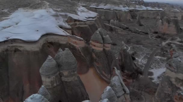 Pasabag Vallei Met Veel Fairy Schoorstenen Bij Cappadocia Vallei Van — Stockvideo