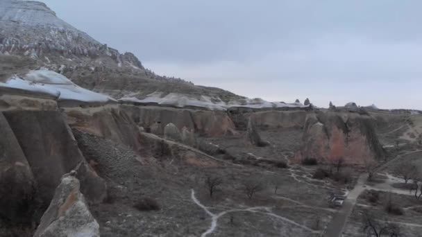 Pasabagské Údolí Spoustou Pohádkových Komínů Cappadocii Údolí Mnichů Goreme Skalní — Stock video