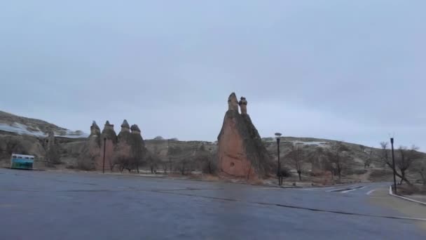 Tündérkémények Pasabag Völgyében Goreme Cappadocia Törökország — Stock videók