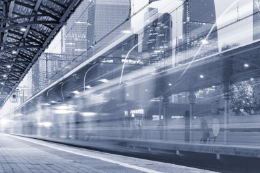 modern yüksek hızlı tren.