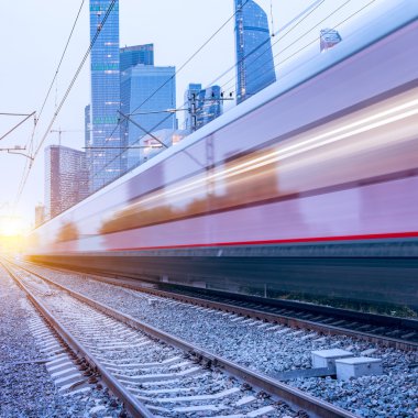 modern yüksek hızlı tren.