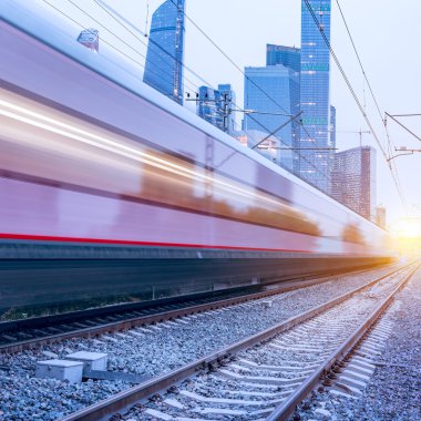 modern yüksek hızlı tren.